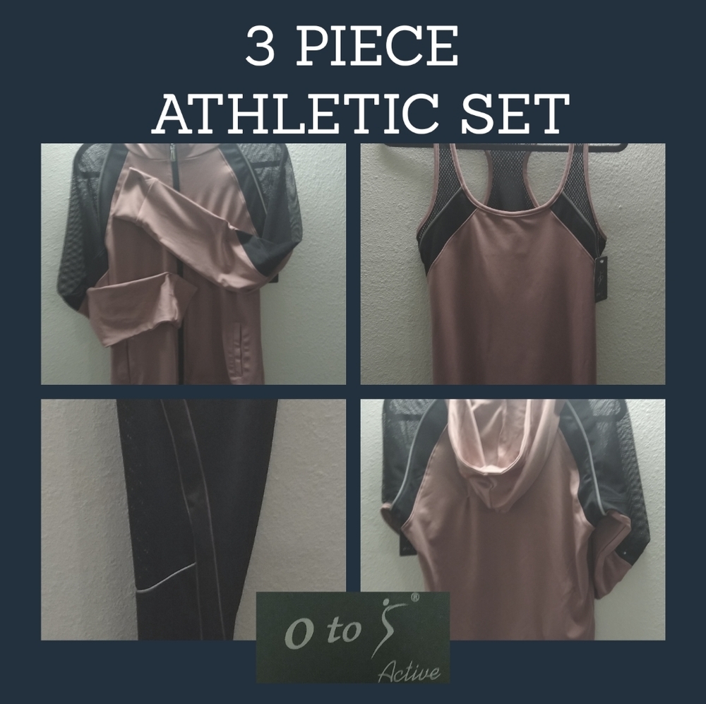 NWT 3 piece o to s athletic set size xl